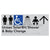 Unisex Accessible Toilet RH / Shower / Baby Change w/ Large Arrow
