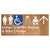 Unisex Accessible Toilet RH / Shower / Baby Change w/ Large Arrow