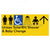 Unisex Accessible Toilet RH / Shower / Baby Change w/ Large Arrow
