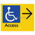 Accessible Entry w/ Large Arrow: