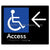 Accessible Entry w/ Large Arrow: