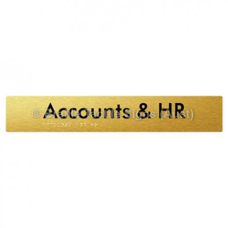 Braille Sign Accounts & HR - Braille Tactile Signs Aust. - BTS328-aliG - Custom Signs - Fast Shipping - High Quality - Australian Made & Owned