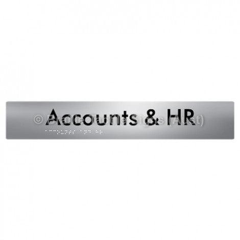Braille Sign Accounts & HR - Braille Tactile Signs Aust. - BTS328-aliS - Custom Signs - Fast Shipping - High Quality - Australian Made & Owned