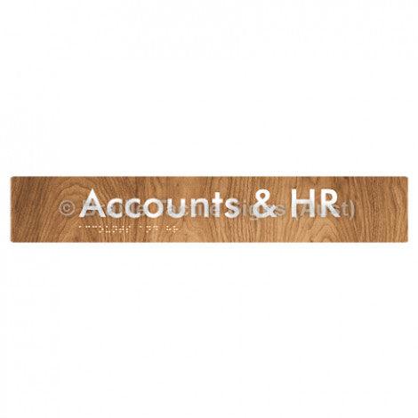 Braille Sign Accounts & HR - Braille Tactile Signs Aust. - BTS328-wdg - Custom Signs - Fast Shipping - High Quality - Australian Made & Owned