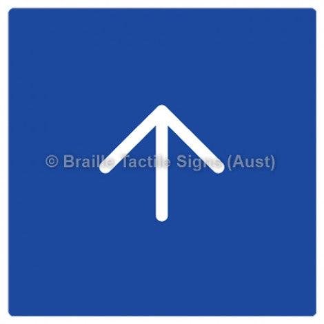 Braille Sign Arrow - Braille Tactile Signs Aust. - BTS93n-blu - Custom Signs - Fast Shipping - High Quality - Australian Made & Owned