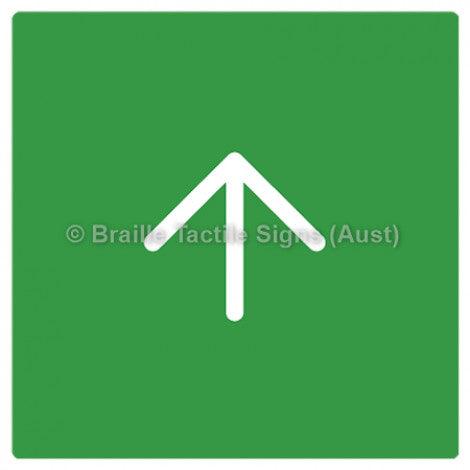 Braille Sign Arrow - Braille Tactile Signs Aust. - BTS93n-grn - Custom Signs - Fast Shipping - High Quality - Australian Made & Owned