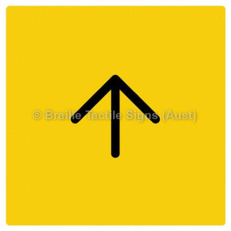 Braille Sign Arrow - Braille Tactile Signs Aust. - BTS93n-yel - Custom Signs - Fast Shipping - High Quality - Australian Made & Owned