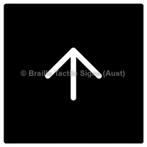 Braille Sign Arrow - Braille Tactile Signs Aust. - BTS93n-blk - Custom Signs - Fast Shipping - High Quality - Australian Made & Owned