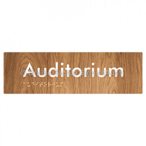 Braille Sign Auditorium - Braille Tactile Signs Aust. - BTS86-wdg - Custom Signs - Fast Shipping - High Quality - Australian Made & Owned