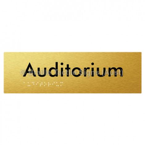Braille Sign Auditorium - Braille Tactile Signs Aust. - BTS86-aliG - Custom Signs - Fast Shipping - High Quality - Australian Made & Owned