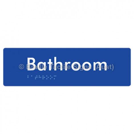 Braille Sign Bathroom - Braille Tactile Signs Aust. - BTS87-blu - Custom Signs - Fast Shipping - High Quality - Australian Made & Owned