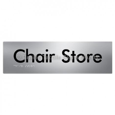 Braille Sign Chair Store - Braille Tactile Signs Aust. - BTS212-aliS - Custom Signs - Fast Shipping - High Quality - Australian Made & Owned