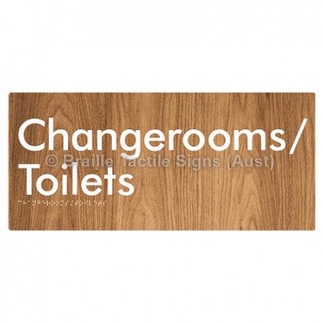 Braille Sign Changerooms/Toilets - Braille Tactile Signs Aust. - BTS53-wdg - Custom Signs - Fast Shipping - High Quality - Australian Made & Owned