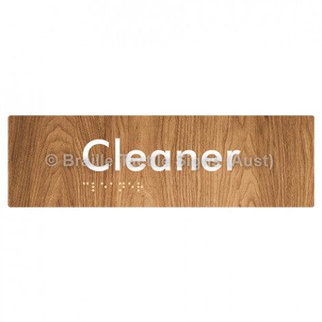Braille Sign Cleaner - Braille Tactile Signs Aust. - BTS85-wdg - Custom Signs - Fast Shipping - High Quality - Australian Made & Owned