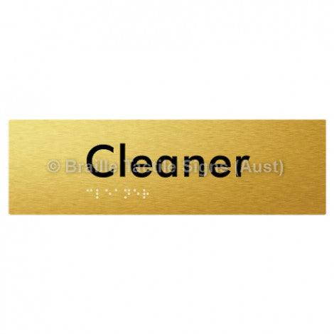 Braille Sign Cleaner - Braille Tactile Signs Aust. - BTS85-blu - Custom Signs - Fast Shipping - High Quality - Australian Made & Owned