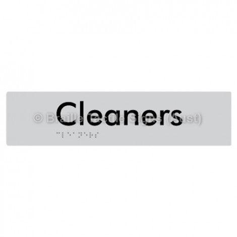 Braille Sign Cleaners - Braille Tactile Signs Aust. - BTS245-slv - Custom Signs - Fast Shipping - High Quality - Australian Made & Owned