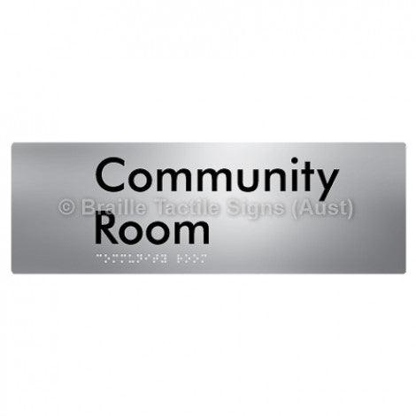 Braille Sign Community Room - Braille Tactile Signs Aust. - BTS252-aliS - Custom Signs - Fast Shipping - High Quality - Australian Made & Owned