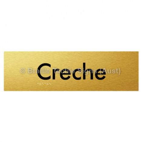 Braille Sign Creche - Braille Tactile Signs Aust. - BTS49-aliG - Custom Signs - Fast Shipping - High Quality - Australian Made & Owned
