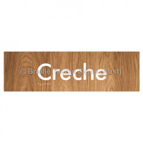 Braille Sign Creche - Braille Tactile Signs Aust. - BTS49-wdg - Custom Signs - Fast Shipping - High Quality - Australian Made & Owned