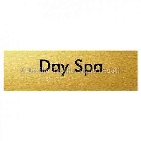 Braille Sign Day Spa - Braille Tactile Signs Aust. - BTS227-aliG - Custom Signs - Fast Shipping - High Quality - Australian Made & Owned