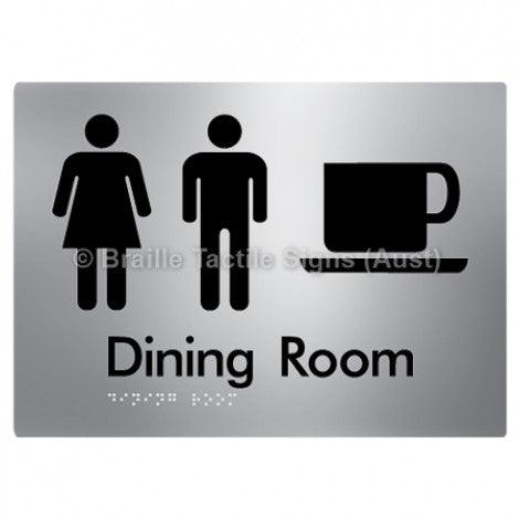 Braille Sign Dining Room - Braille Tactile Signs Aust. - BTS115-aliS - Custom Signs - Fast Shipping - High Quality - Australian Made & Owned