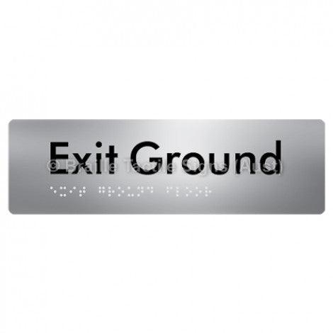 Braille Sign Exit Ground - Braille Tactile Signs Aust. - BTS278-GF-aliS - Custom Signs - Fast Shipping - High Quality - Australian Made & Owned