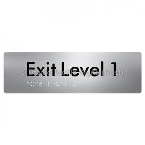Braille Sign Exit Level 1 - Braille Tactile Signs Aust. - BTS278-01-aliS - Custom Signs - Fast Shipping - High Quality - Australian Made & Owned