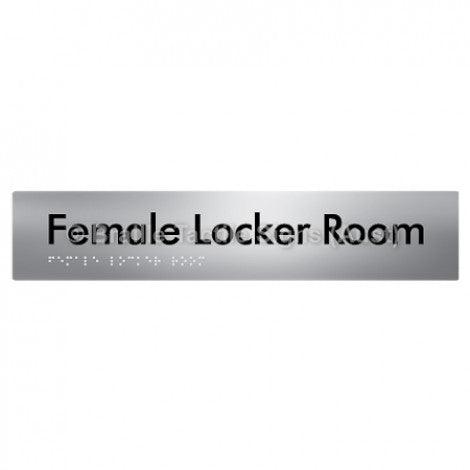 Braille Sign Female Locker Room - Braille Tactile Signs Aust. - BTS147-aliS - Custom Signs - Fast Shipping - High Quality - Australian Made & Owned