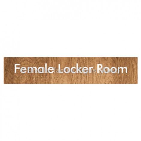 Braille Sign Female Locker Room - Braille Tactile Signs Aust. - BTS147-wdg - Custom Signs - Fast Shipping - High Quality - Australian Made & Owned