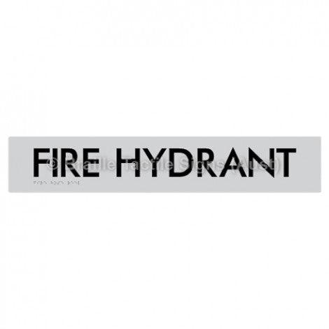 Braille Sign FIRE HYDRANT - Braille Tactile Signs Aust. - BTS58-slv - Custom Signs - Fast Shipping - High Quality - Australian Made & Owned