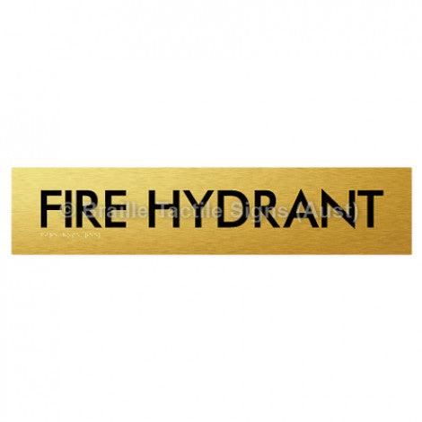 Braille Sign FIRE HYDRANT - Braille Tactile Signs Aust. - BTS58-aliG - Custom Signs - Fast Shipping - High Quality - Australian Made & Owned