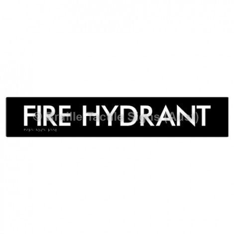 Braille Sign FIRE HYDRANT - Braille Tactile Signs Aust. - BTS58-blk - Custom Signs - Fast Shipping - High Quality - Australian Made & Owned
