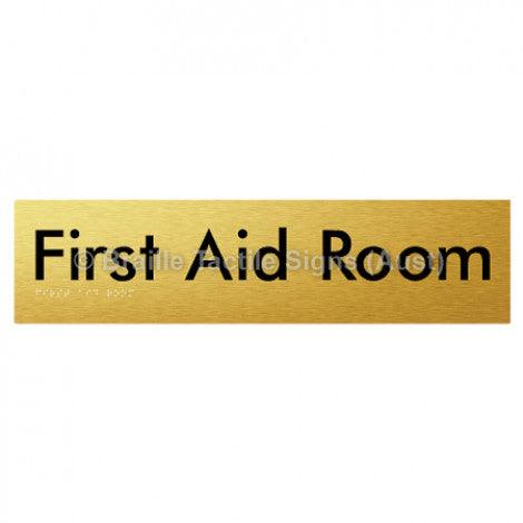 Braille Sign First Aid Room - Braille Tactile Signs Aust. - BTS55-aliG - Custom Signs - Fast Shipping - High Quality - Australian Made & Owned