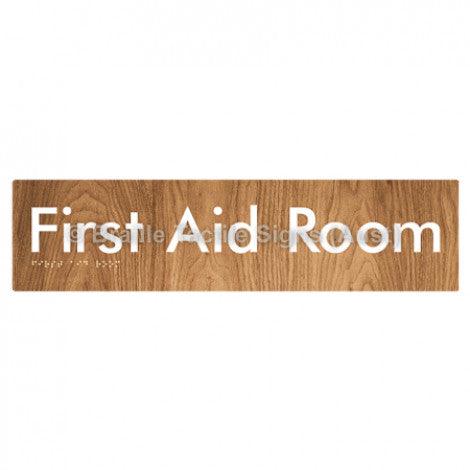Braille Sign First Aid Room - Braille Tactile Signs Aust. - BTS55-wdg - Custom Signs - Fast Shipping - High Quality - Australian Made & Owned