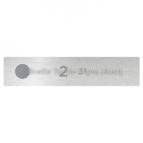 Braille Sign Hand Rail Button - 2 (Left Hand Use) - Braille Tactile Signs Aust. - BTS299-02-aliB - Custom Signs - Fast Shipping - High Quality - Australian Made & Owned