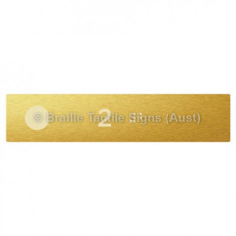 Braille Sign Hand Rail Button - 2 (Left Hand Use) - Braille Tactile Signs Aust. - BTS299-02-aliG - Custom Signs - Fast Shipping - High Quality - Australian Made & Owned