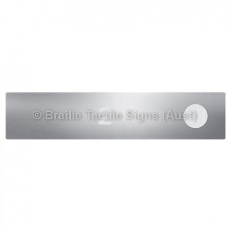 Braille Sign Hand Rail Button - 2 (Right Hand Use) - Braille Tactile Signs Aust. - BTS298-02-aliS - Custom Signs - Fast Shipping - High Quality - Australian Made & Owned