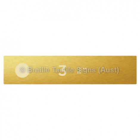 Braille Sign Hand Rail Button - 3 (Left Hand Use) - Braille Tactile Signs Aust. - BTS299-03-aliG - Custom Signs - Fast Shipping - High Quality - Australian Made & Owned