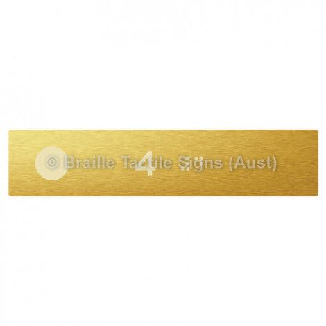 Braille Sign Hand Rail Button - 4 (Left Hand Use) - Braille Tactile Signs Aust. - BTS299-04-aliG - Custom Signs - Fast Shipping - High Quality - Australian Made & Owned