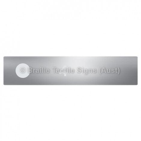 Braille Sign Hand Rail Button - 4 (Left Hand Use) - Braille Tactile Signs Aust. - BTS299-04-aliS - Custom Signs - Fast Shipping - High Quality - Australian Made & Owned
