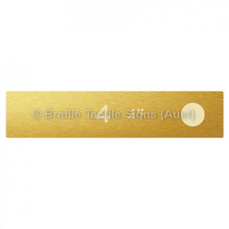 Braille Sign Hand Rail Button - 4 (Right Hand Use) - Braille Tactile Signs Aust. - BTS298-04-aliG - Custom Signs - Fast Shipping - High Quality - Australian Made & Owned