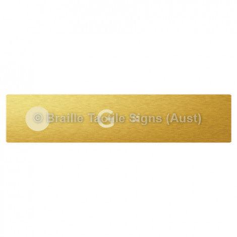 Braille Sign Hand Rail Button - G (Left Hand Use) - Braille Tactile Signs Aust. - BTS299-G-aliG - Custom Signs - Fast Shipping - High Quality - Australian Made & Owned