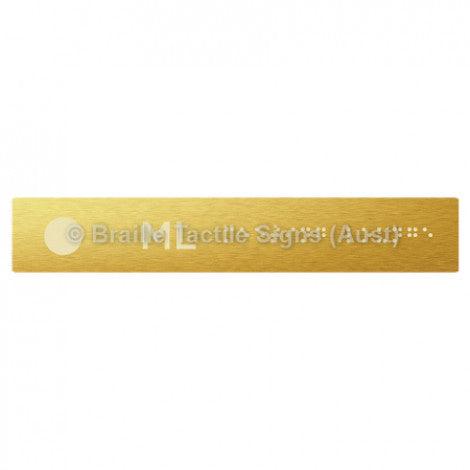 Braille Sign Hand Rail Button - Meeting Lounge (Left Hand Use) - Braille Tactile Signs Aust. - BTS299-ML-aliG - Custom Signs - Fast Shipping - High Quality - Australian Made & Owned