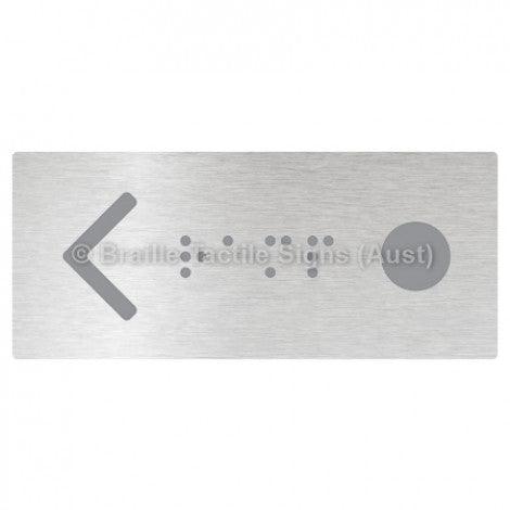 Braille Sign Hand Rail Button - Ramp (Right Hand Use) - Braille Tactile Signs Aust. - BTS268-aliB - Custom Signs - Fast Shipping - High Quality - Australian Made & Owned