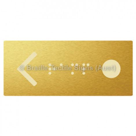 Braille Sign Hand Rail Button - Ramp (Right Hand Use) - Braille Tactile Signs Aust. - BTS268-aliG - Custom Signs - Fast Shipping - High Quality - Australian Made & Owned