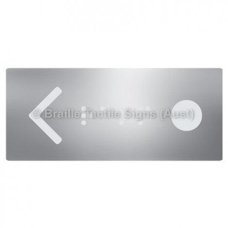 Braille Sign Hand Rail Button - Ramp (Right Hand Use) - Braille Tactile Signs Aust. - BTS268-aliS - Custom Signs - Fast Shipping - High Quality - Australian Made & Owned