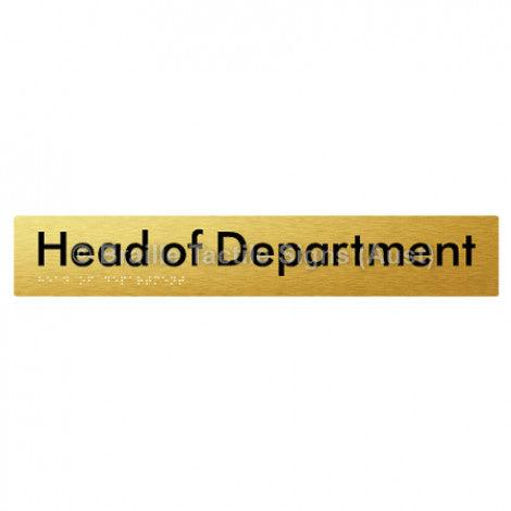 Braille Sign Head of Department - Braille Tactile Signs Aust. - BTS327-aliG - Custom Signs - Fast Shipping - High Quality - Australian Made & Owned