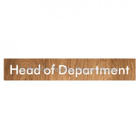 Braille Sign Head of Department - Braille Tactile Signs Aust. - BTS327-wdg - Custom Signs - Fast Shipping - High Quality - Australian Made & Owned