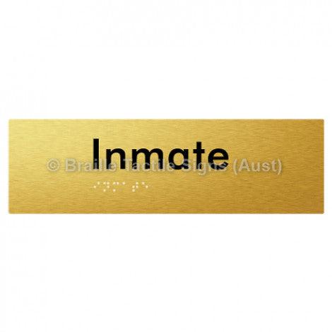 Braille Sign Inmate - Braille Tactile Signs Aust. - BTS219-aliG - Custom Signs - Fast Shipping - High Quality - Australian Made & Owned