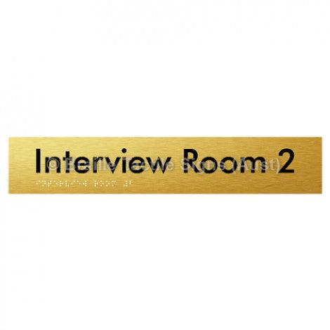 Braille Sign Interview Room 2 - Braille Tactile Signs Aust. - BTS250-02-aliG - Custom Signs - Fast Shipping - High Quality - Australian Made & Owned